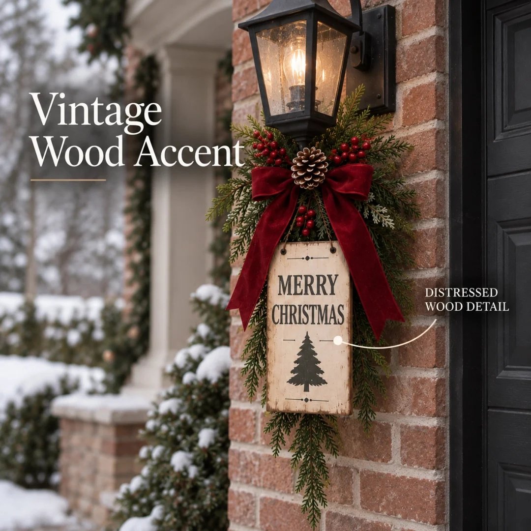 🔥HOT SALE🔥Vintage Merry Christmas Lantern Swag