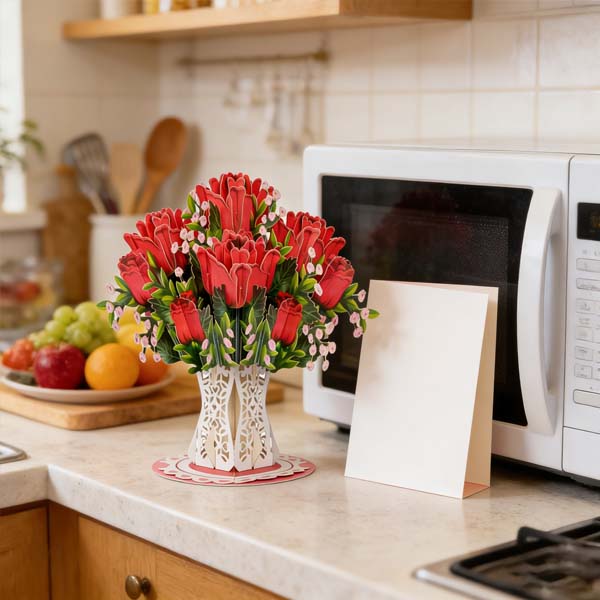🌼💌 Forever-Blooming 3D Flower Pop-Up Card🎁