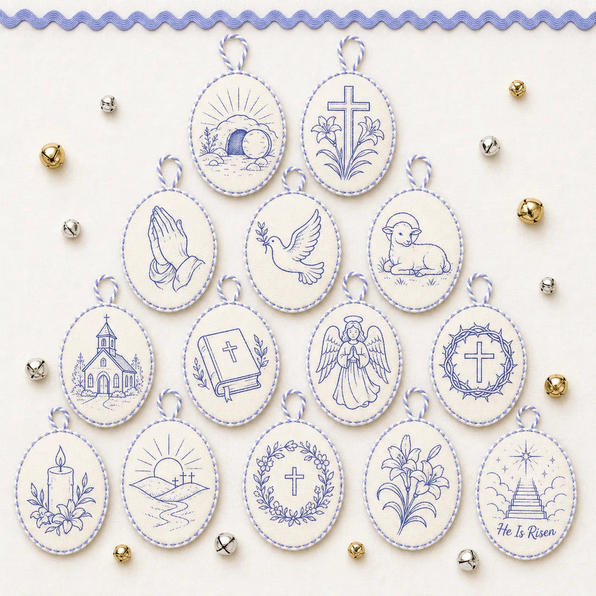 🧵Beginner-Friendly DIY Heirloom Oval Embroidery Ornament Kit Collection | Complete Kit with All Tools & Step-by-Step Guide Included 💕