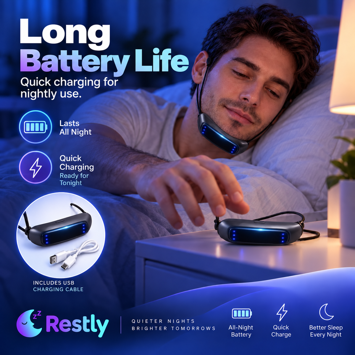 💤 Smart Anti-Snore Device. Stop Snoring, Start Sleeping Deeply.