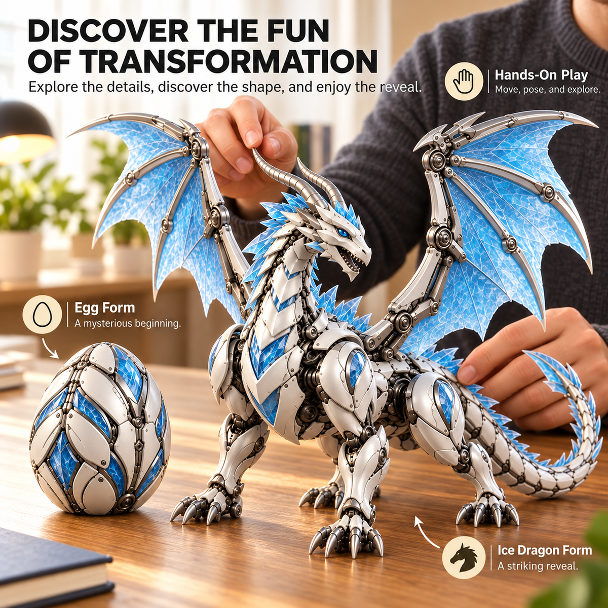 🔥 HOT SALE 🥚🐉 2-in-1 Mythical Beast Transforming Egg Figure – 7 Fantasy Designs ✨