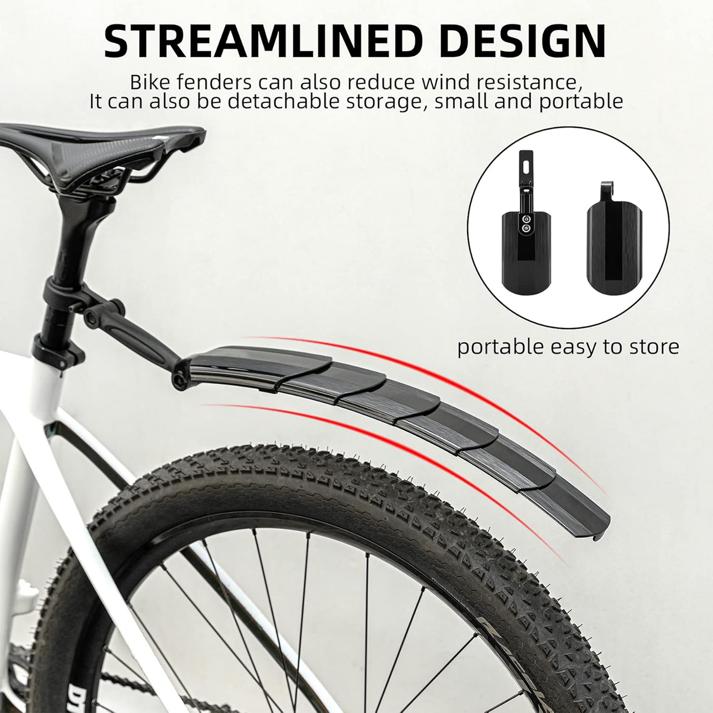 🚲 ROCKBROS Retractable Bike Mudguards - Adjustable Fender Set for MTB & Road Bikes