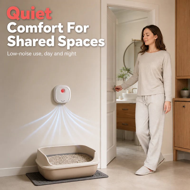 🎉🔥 49% OFF! 🌬️Say goodbye to unpleasant odors with it! Smart Quiet Pet Odor Eliminator