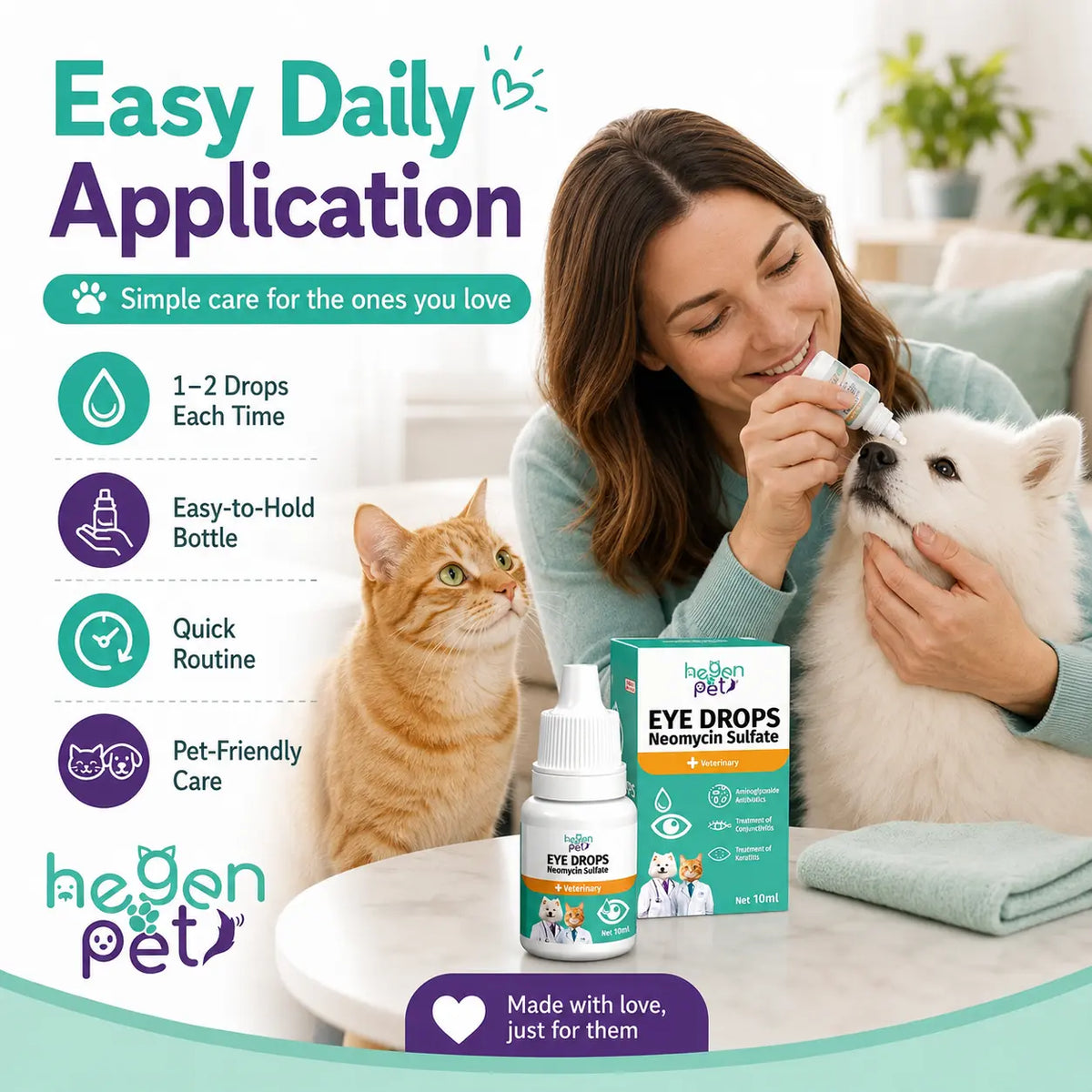 10 ML Gentle Cleansing Drops for Dogs & Cats