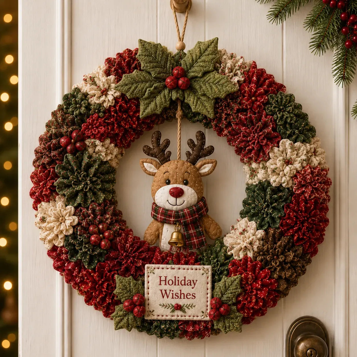 ⏰LAST DAY 49% OFF - 3D Fabric Poke Wreath DIY Kit 🎄🧡 (Video Tutorial & Finished Wreath Reference Included ✨ Beginner-friendly)