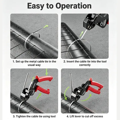 Heavy‑Duty 304 Stainless Steel Cable Tie Tensioning Tool Set