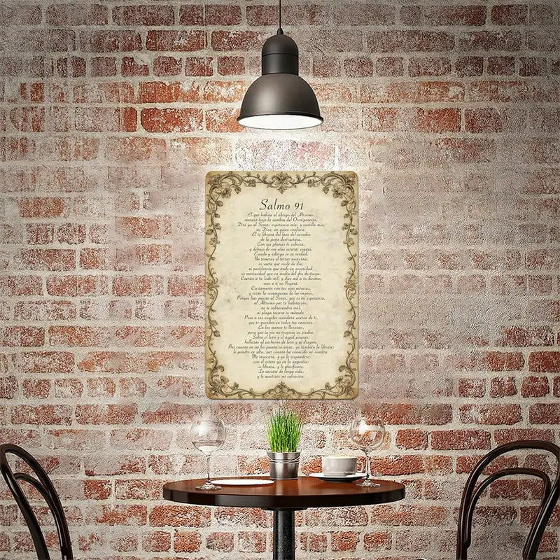 🙏 Psalm 91 Metal Wall Art | Christian Home Blessing Decor | Faith Inspired Scripture Sign