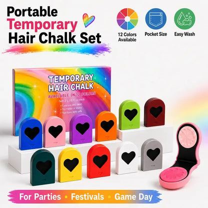 12 Bold Vibrants Temporary Hair Chalk Dye
