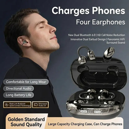 Bluetooth Wireless Earbuds with Chargeable Power Bank Case