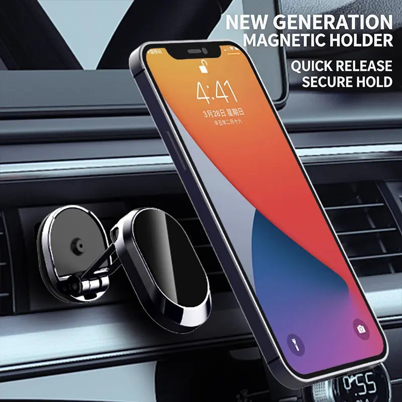 Foldable Metal Magnetic Car Phone Holder