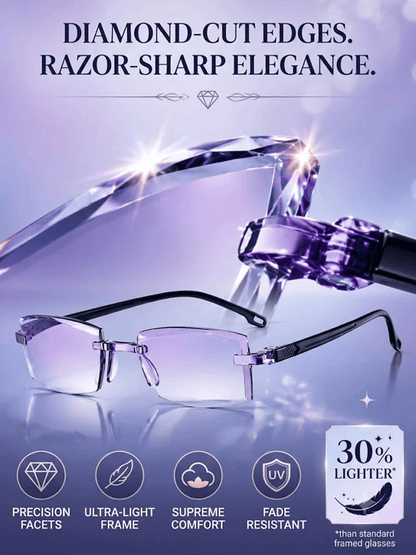 Rediscover Clear Vision  –   Smart Zoom Diamond-Cut Reading Glasses