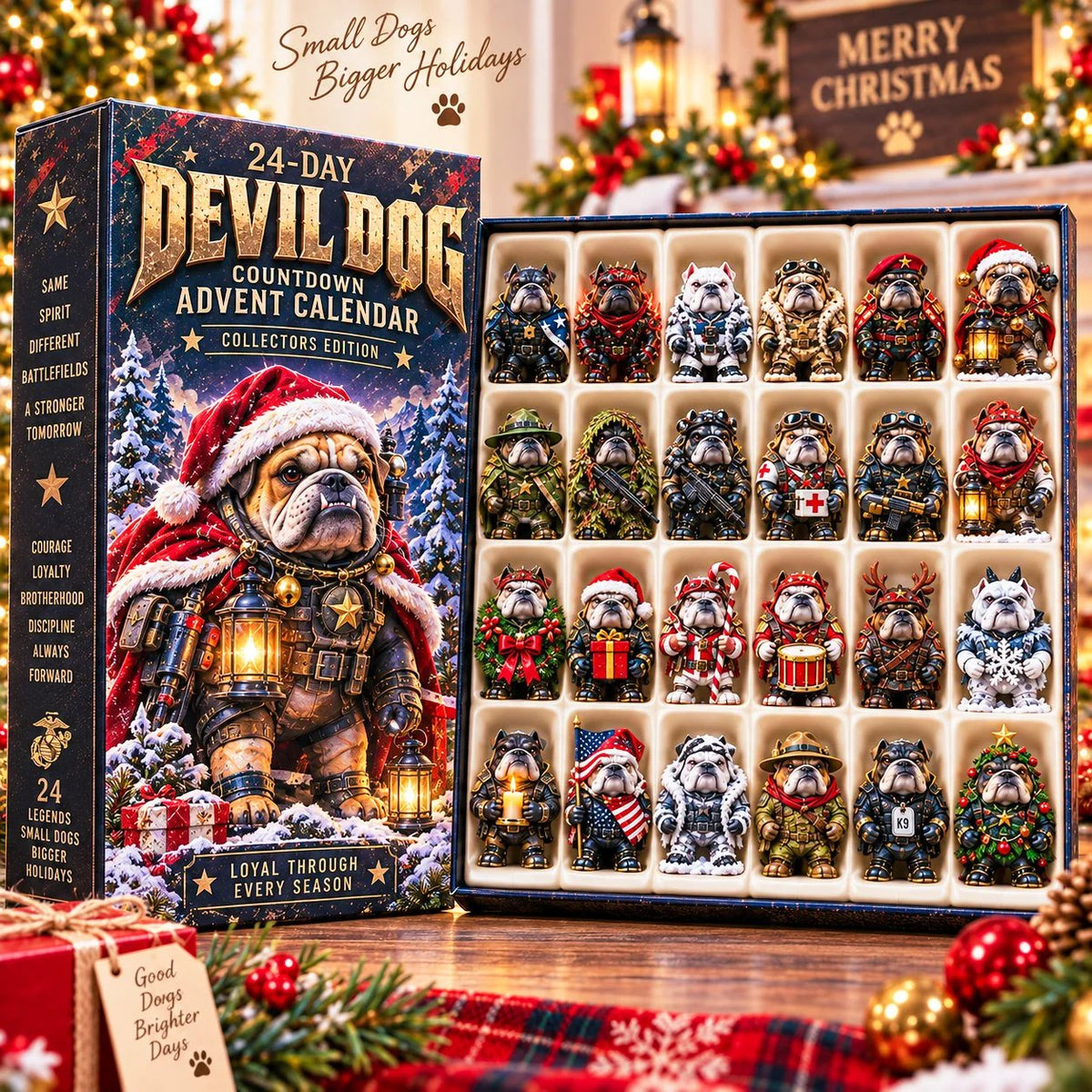 🐾🔥 Devil Dog 24-Day Christmas Countdown Advent Calendar