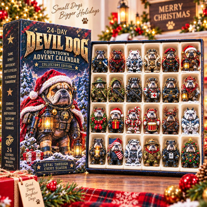 🐾🔥 Devil Dog 24-Day Christmas Countdown Advent Calendar