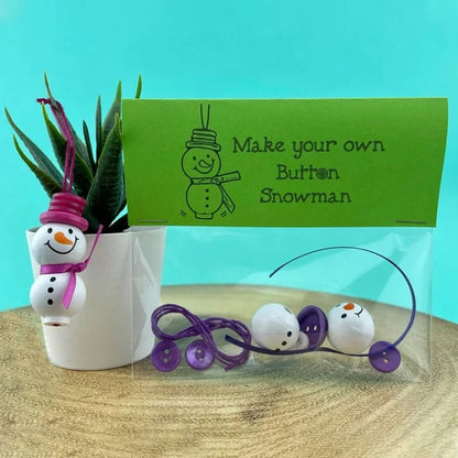 ☃️ DIY Button Snowman Ornament Kit