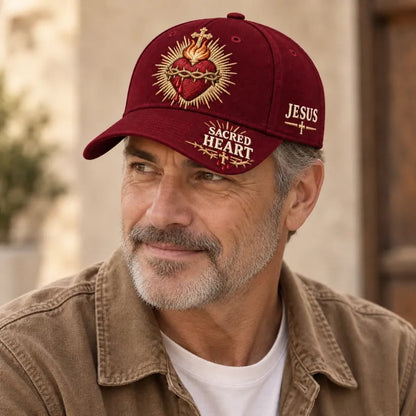 ❤️Sacred Heart of Jesus Faith Baseball Cap✝️Wear Your Faith. Carry His Love.
