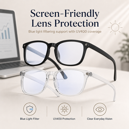 👓 Blue Light Blocking Glasses for Men & Women – Lightweight Everyday Screen Glasses