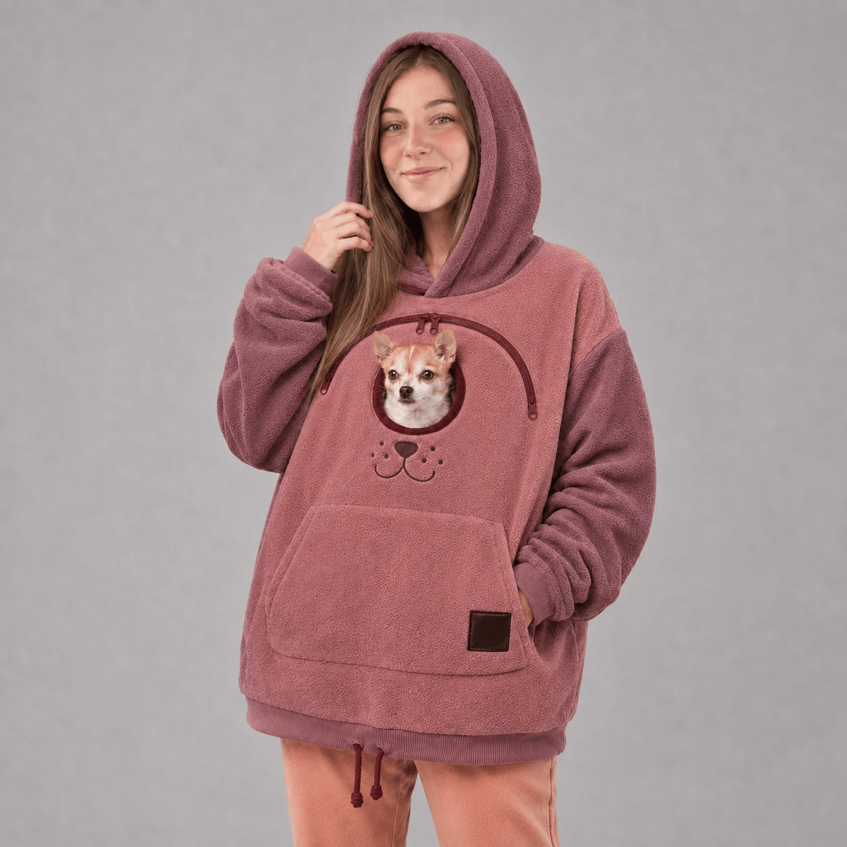 🐾 Cozy Pet Carrier Hoodie – Soft Fleece Cuddle Pouch Sweatshirt for Cats & Small Dogs