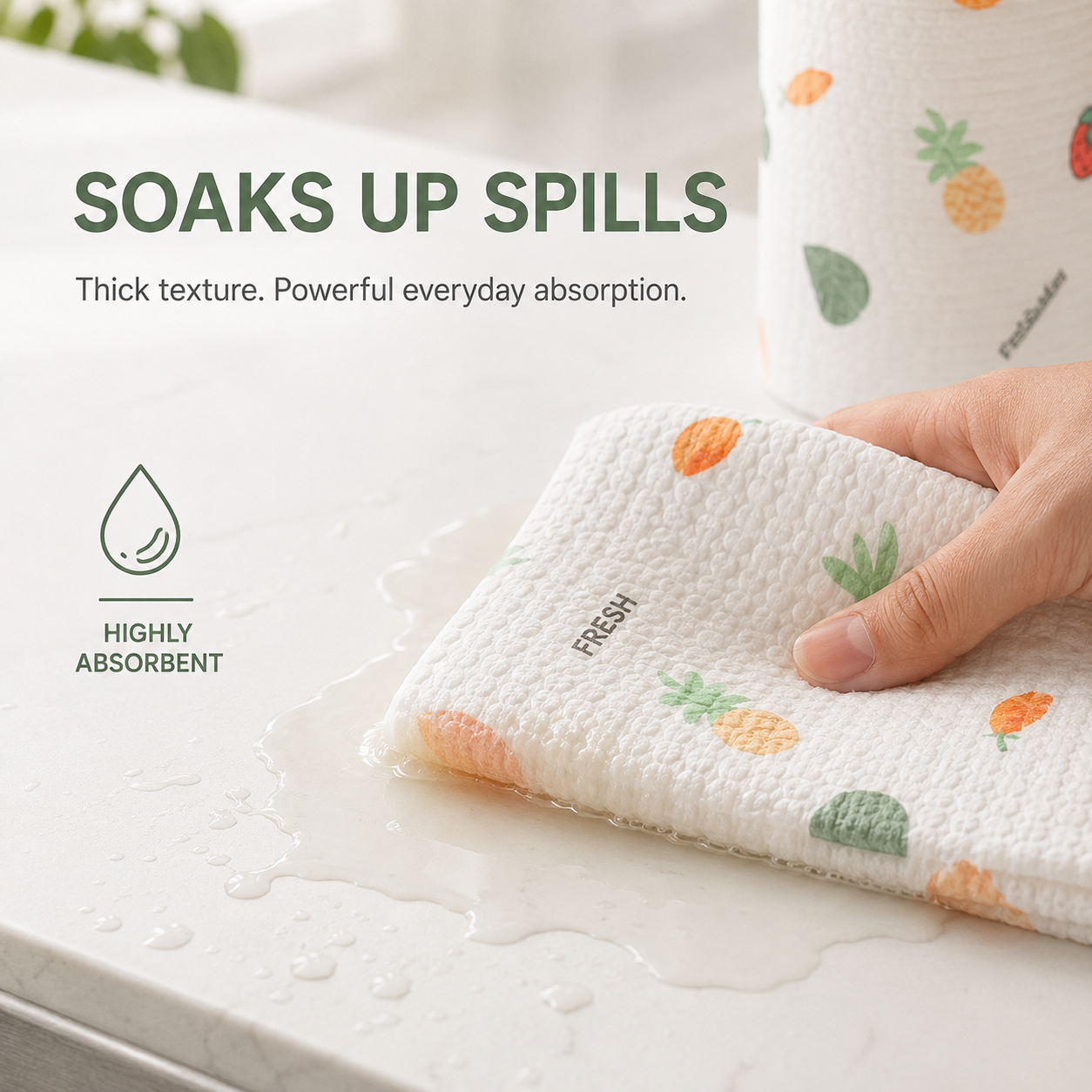 200Pcs Per Roll Reusable Cleaning Lazy Rags, Washable Kitchen Dish Towels & Multi-Purpose Wiping Cloths