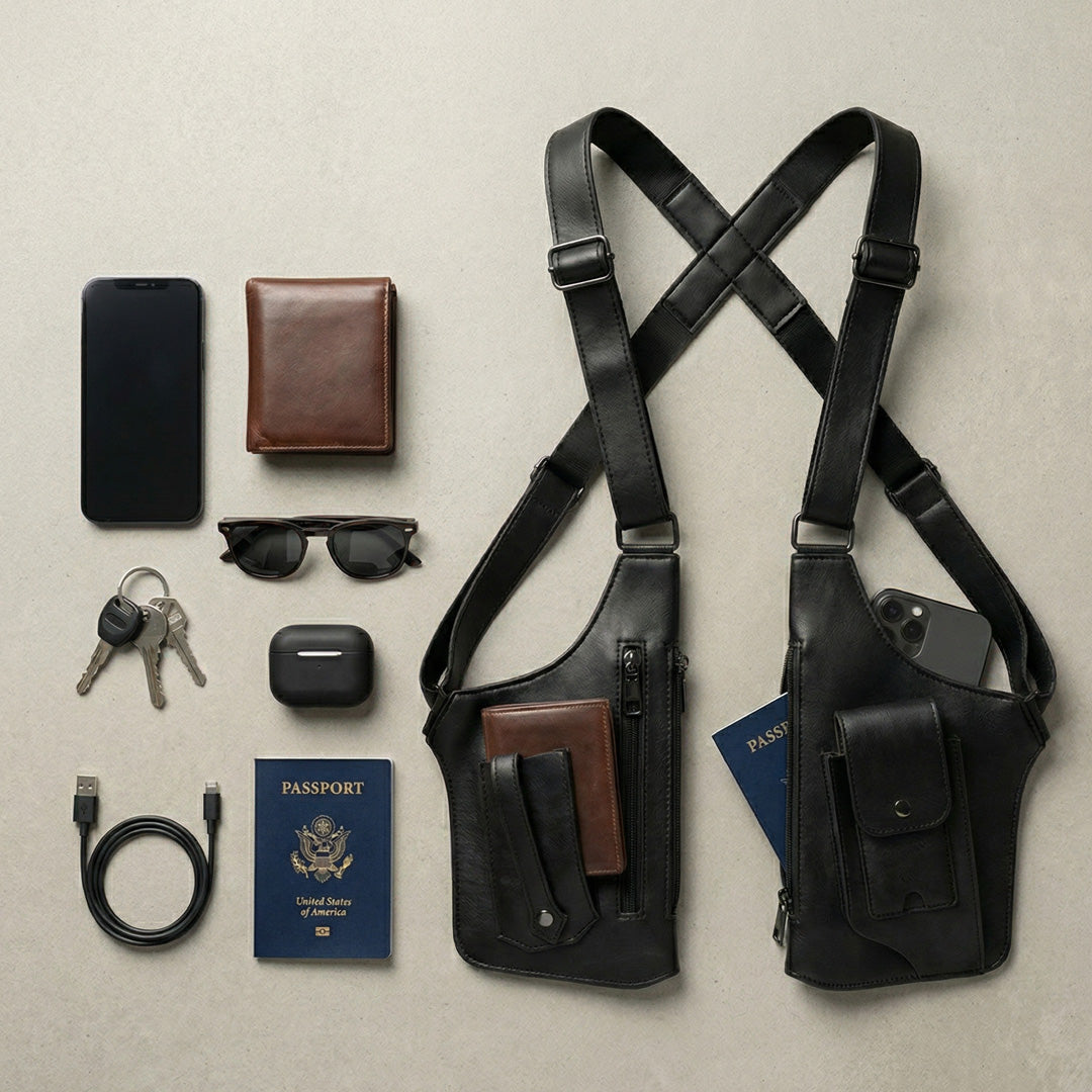 Premium Leather Crossbody & Underarm Bag – Adjustable & Unisex