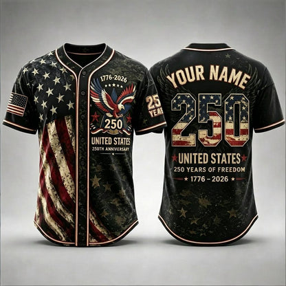 America 250th Anniversary Vintage Baseball Jersey