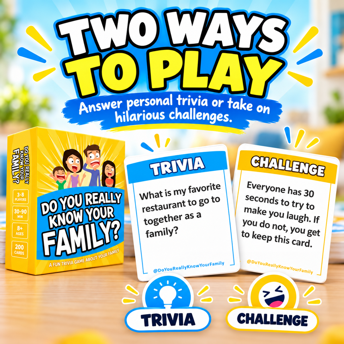 😂 50% OFF Today! Do You Really Know Your Family? Fun Trivia Card Game for Game Night