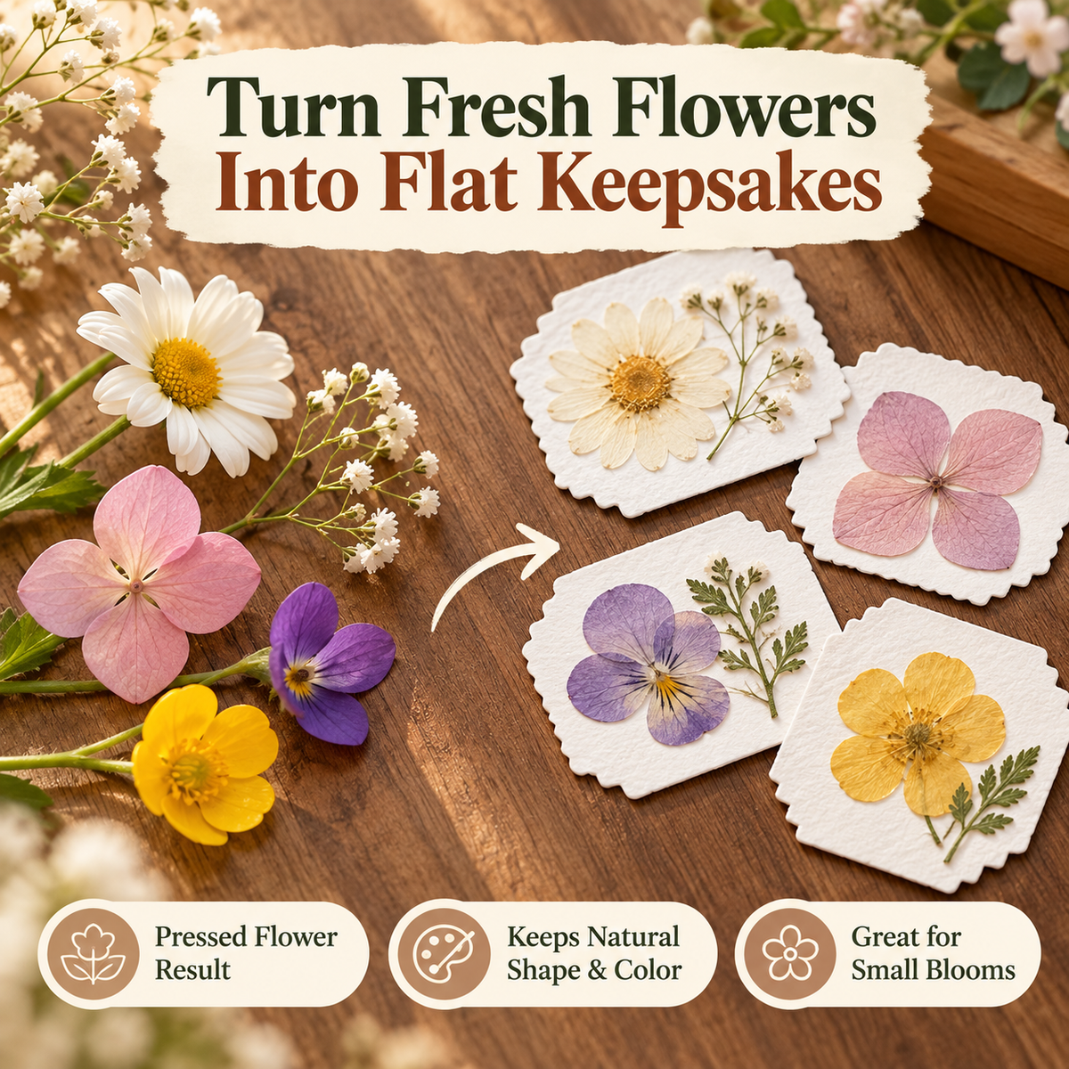 🌸Mini Flower Press – Portable Pocket Press for Flowers & Leaves