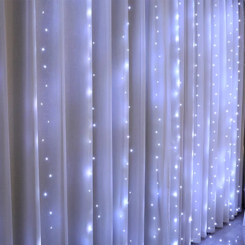 ✨ Remote Controlled LED Curtain Fairy Lights (Not Included Curtain) | 9.8×9.8ft