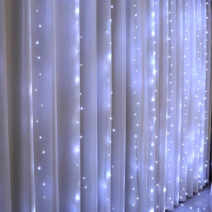 ✨ Remote Controlled LED Curtain Fairy Lights (Not Included Curtain) | 9.8×9.8ft