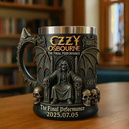 ozy osborne Heavy Metal Skull Mug Made Of Resin Gift For Dad