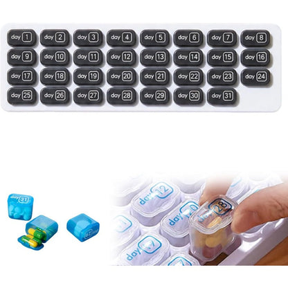 31-Day Pill Organizer Tray – Monthly Medication & Vitamin Tracker for Daily Wellness