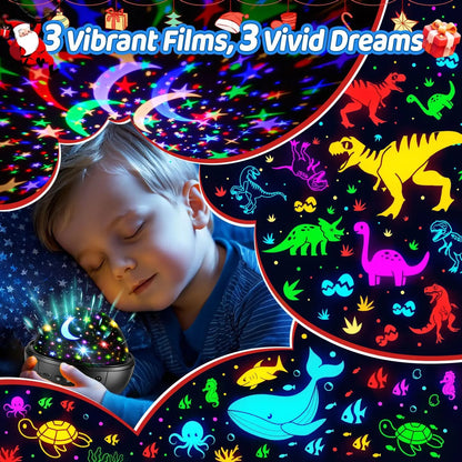 5-in-1 Kids Star Projector Night Light – 93 Lighting Effects with Remote & 360° Rotation