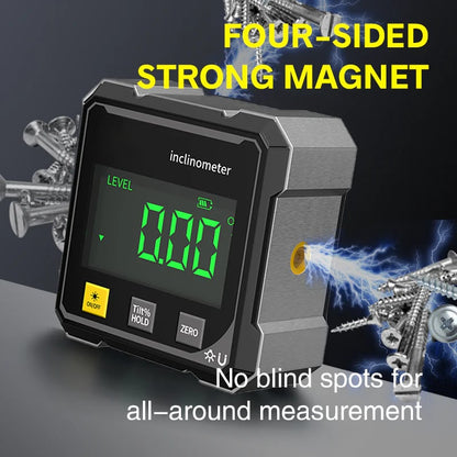 ⚙️ German Quality 4-Side Magnetic Digital Angle Gauge with Laser | Precision You Can Trust