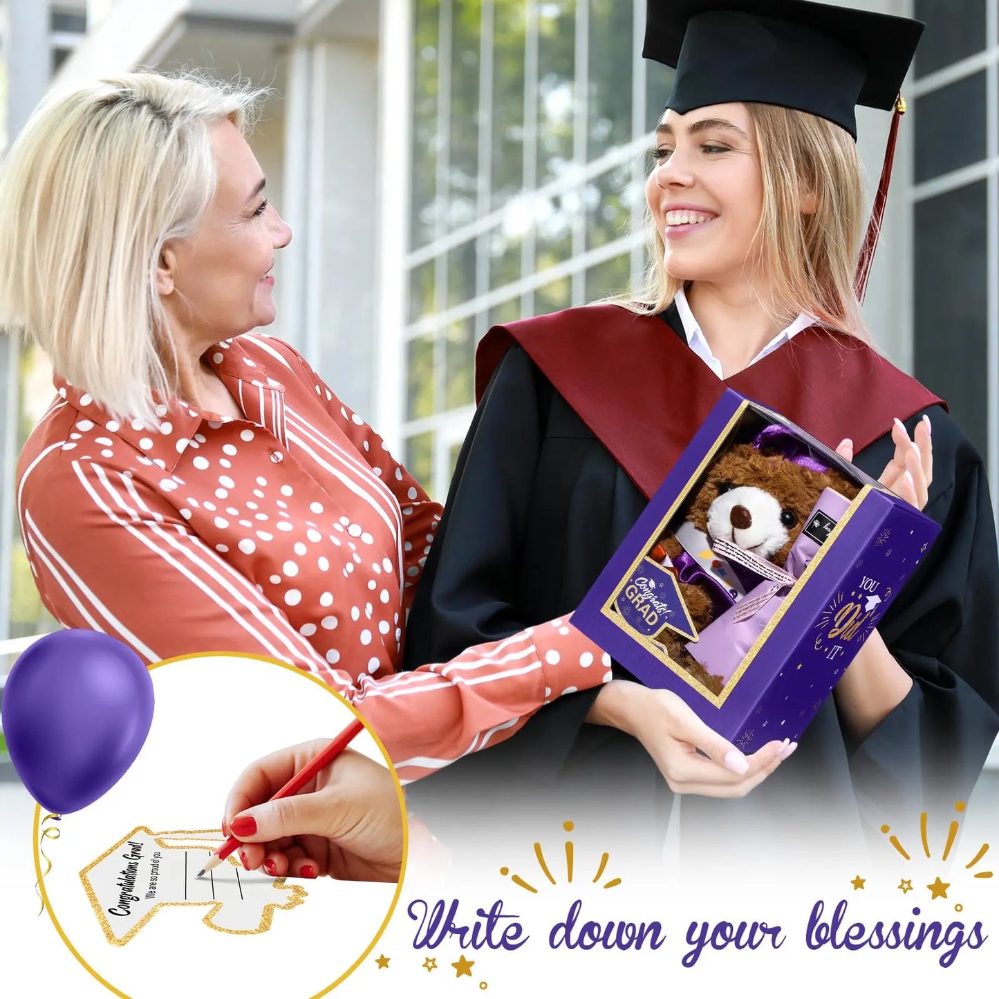 Class of 2026 Graduation PhD Bear Gift Set For Daughter Son Friend Grad Keepsake