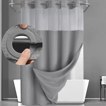 No Hook Shower Curtain