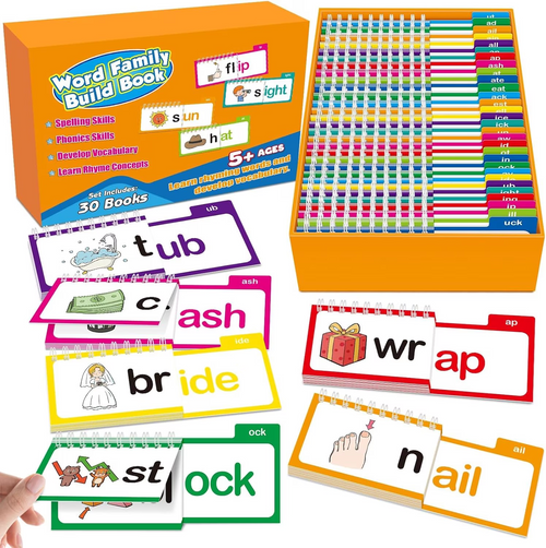 📚 50% OFF Kids Word Building Book – Interactive Phonics Activity Set For Early Reading & Vocabulary Learning