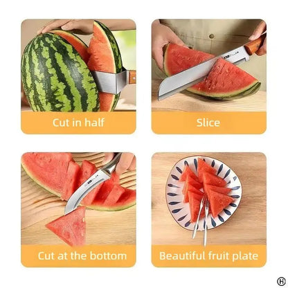 🔥2PCS-Stainless steel watermelon slicer, multi-functional fruit slicer, fruit divider, watermelon cutting tool