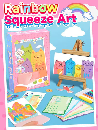 🔥Last Day 49% OFF - 🌈Rainbow Squeeze Art Kit: The Most Satisfying DIY Scrape Art Set for Kids! ✨