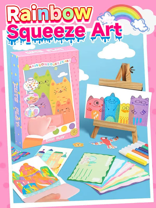 🔥Last Day 49% OFF - 🌈Rainbow Squeeze Art Kit: The Most Satisfying DIY Scrape Art Set for Kids! ✨