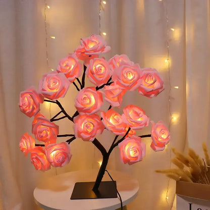 Rose-shaped night light