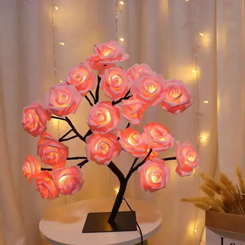 Rose-shaped night light