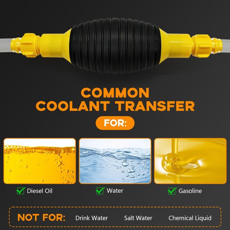 🚗💨Premium 2M (6.56ft) Siphon Hand Pump with Shut-off Valve – Multi-Purpose Fuel Transfer Pump for Cars, Motorcycles & Household Liquids