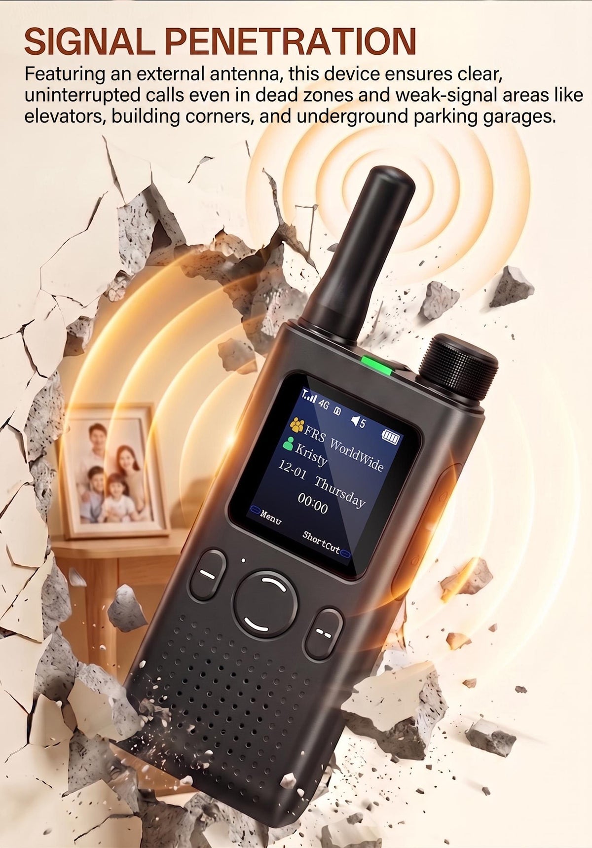 📻 AT1 4G LTE PoC Walkie Talkie by BAOFENG – Lifetime Free No Monthly Fees, 5000-Mile Long Range Two-Way Radio with App Control & Encrypted Group Chat for Family & Outdoor Adventures