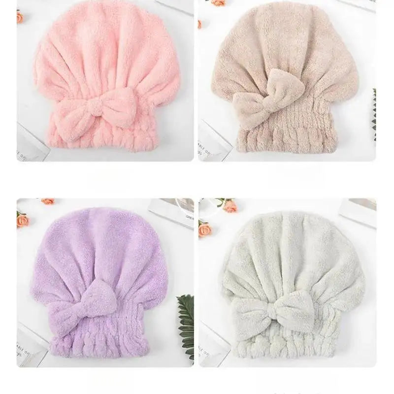 🎀🧼Women's Bow Decor Shower Caps & Hair Drying Cap