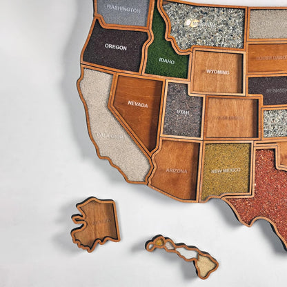 🎁 Personalized USA Travel Memory Map – Collect & Display Your Travel Keepsakes