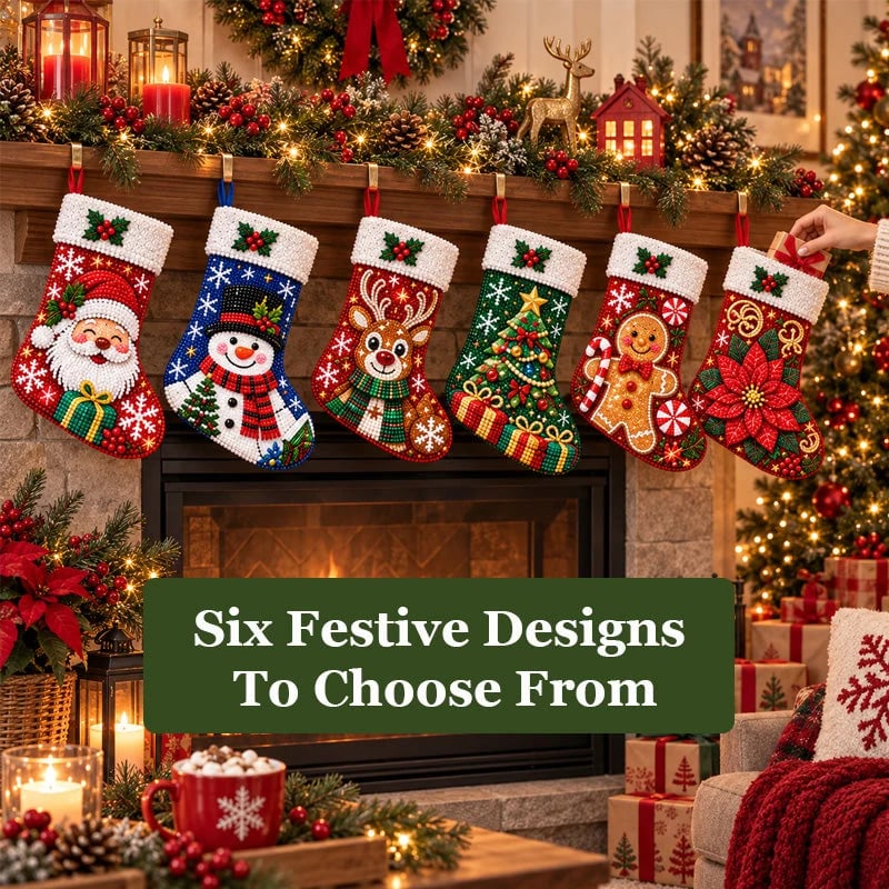 🎄 DIY Diamond Painting Christmas Stocking Kit