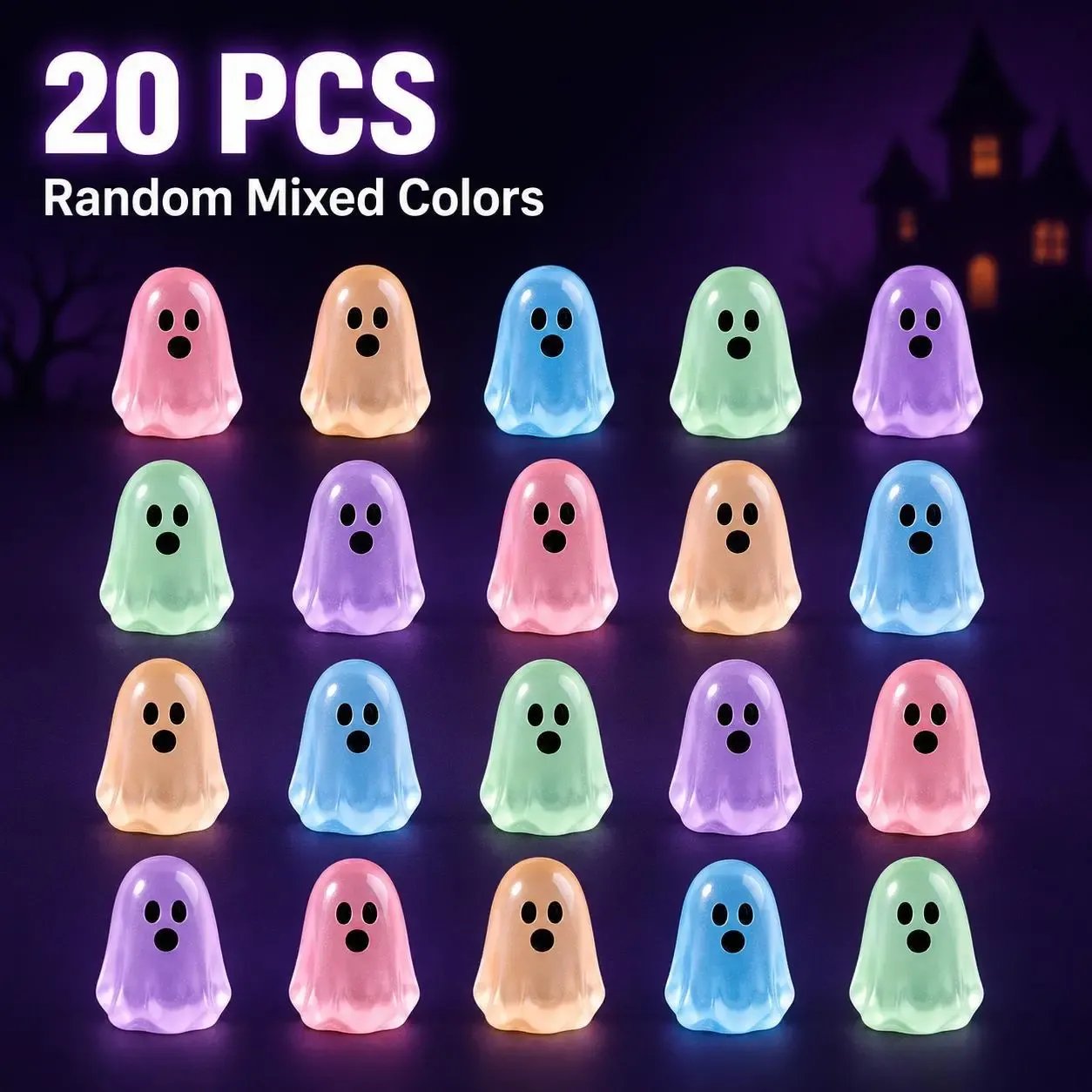 🔥LAST DAY 50% OFF - Glow-in-the-Dark Cute Ghost Resin Bead Set