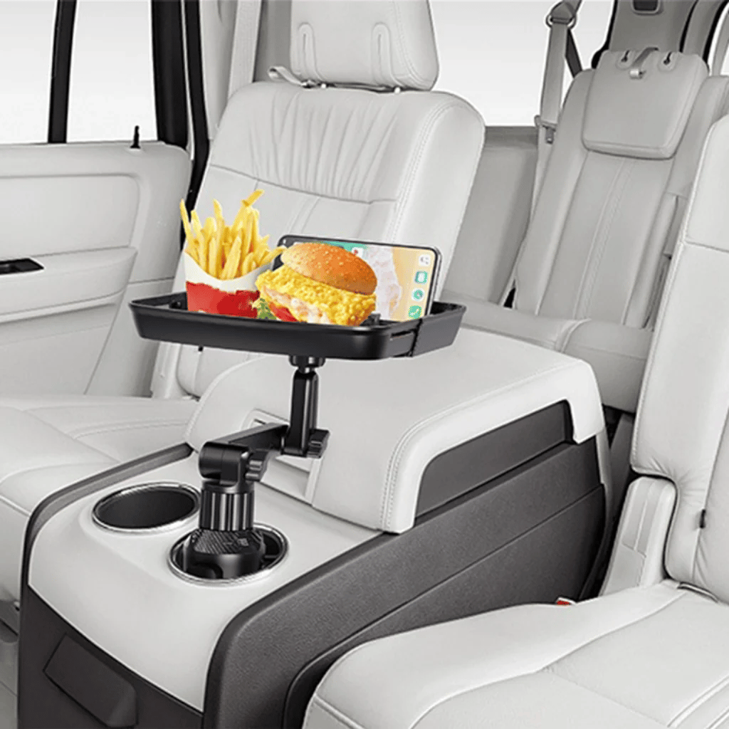 🎉 360° Rotating Car Food Tray & Phone Holder
