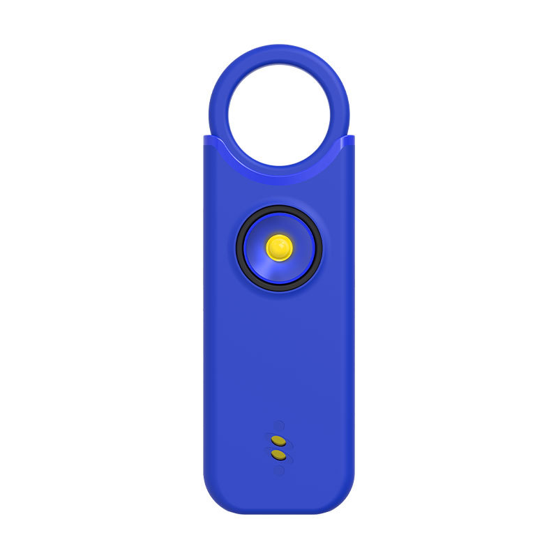 Personal safety alarm forwomen: features a high-decibel siren and strobe light;keychain design; helps protectbelongings and prevent loss.