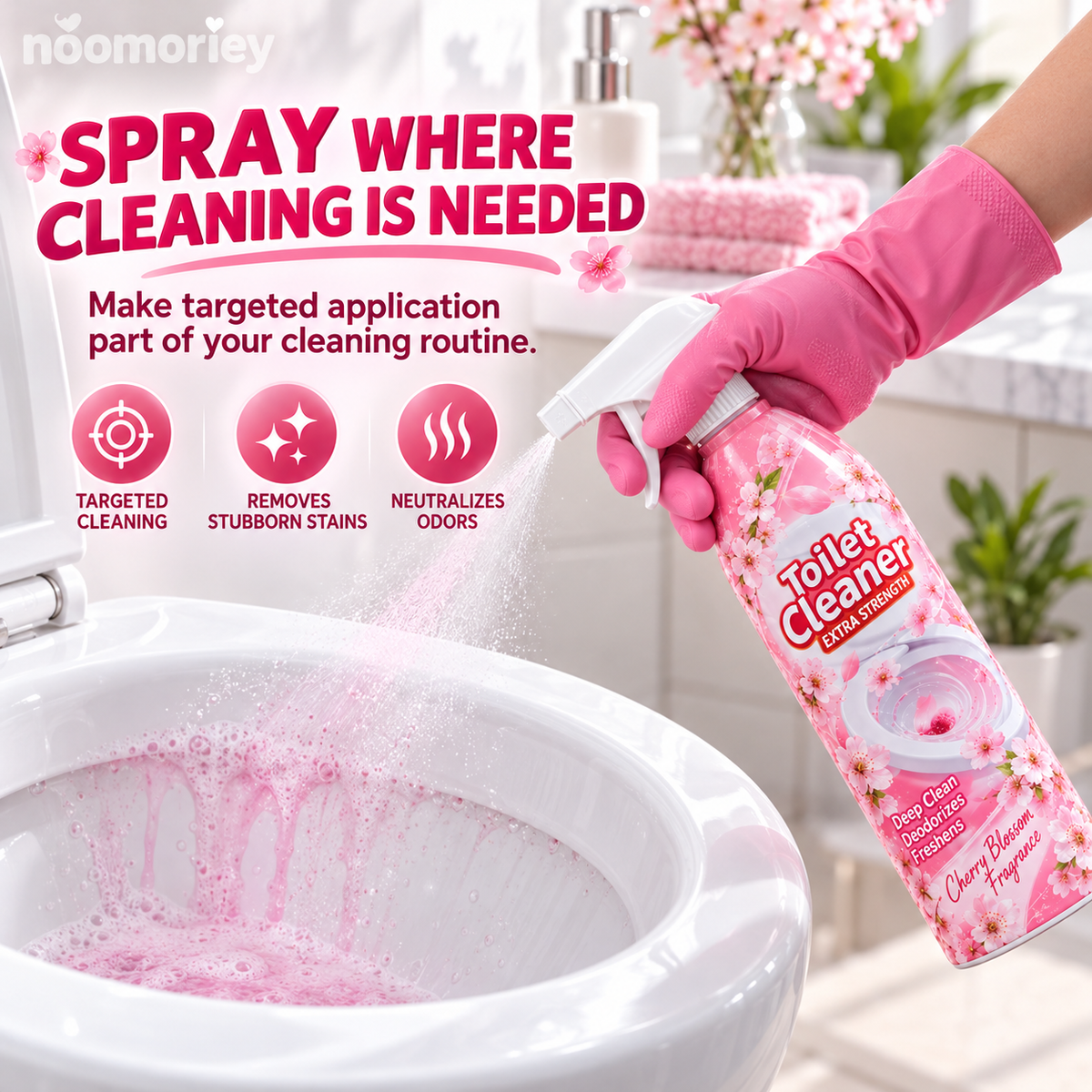 🌸✨ Blossom Fresh – Cherry Blossom Toilet Cleaner Spray