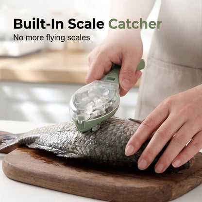 🐟 Mess-Control Fish Scaler with Collection Lid